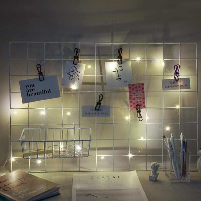 GBYAN Wall Grid Panel Accessories Wire Grid Baskets Shelf Organizer for Wire Board, White - Image 5